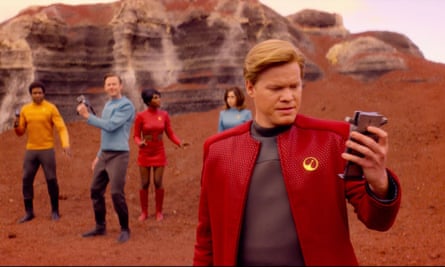 In the Black Mirror episode USS Callister (2017), a coder creates a Star Trek-like game with characters who are digital copies of his colleagues.