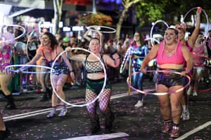 Participants dancing along Oxford Street