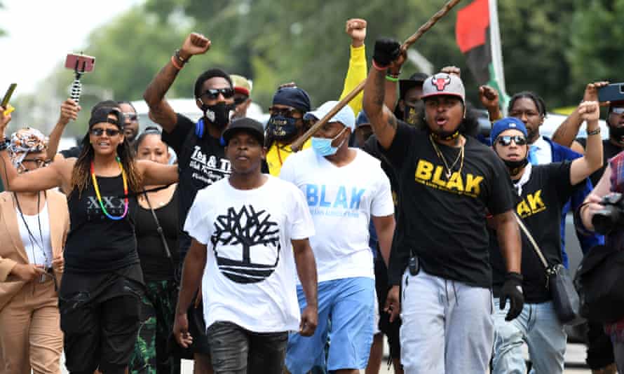 A Black Lives Matter protest in Kenosha, Wisconsin last week.