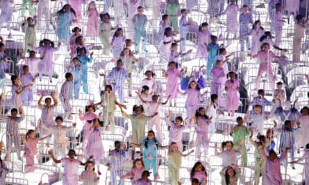 Children representing the Great Ormond Street hospital at the London 2012 opening ceremony