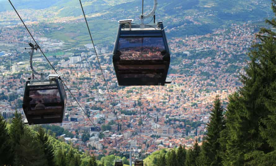 ‘At the top, the perspective changes like a kaleidoscope’: a panoramic view of the city from the cable car.