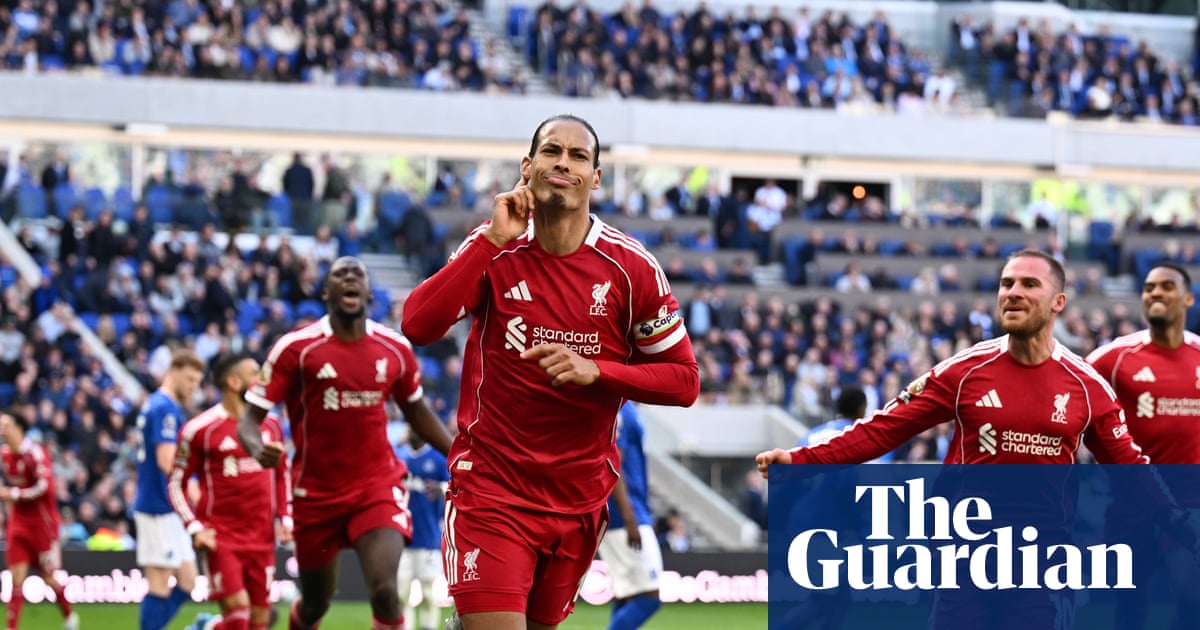 Virgil van Dijk snatches victory for Liverpool in first derby at Everton’s new home