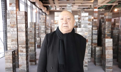 Christian Boltanski at an exhibition of his work at the Pompidou Centre, Paris, 2019.