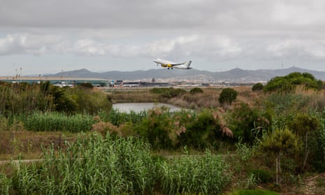 La Roberta Lagoon with Prat Airport in the background