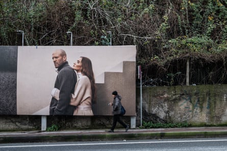 An advertisement featuring English actor Jason Statham