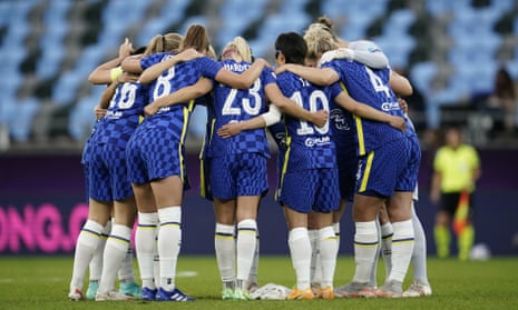 Chelsea FC before the Uefa Women’s Champions League final in May
