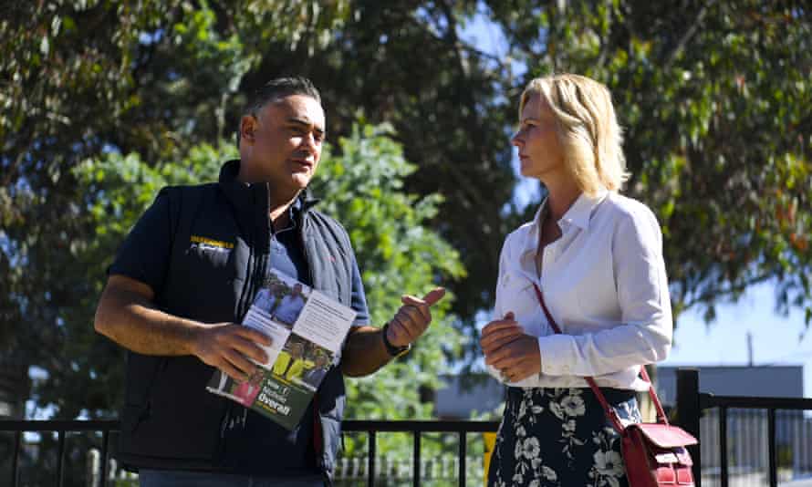 The Nationals’ Nichole Overall with John Barilaro