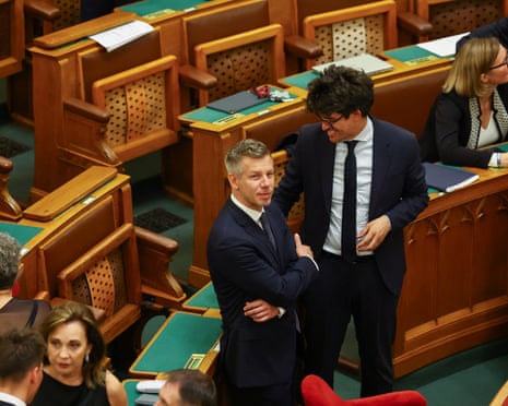 Hungarian prime minister Péter Magyar attends a parliamentary session for the election of a new president in Budapest, Hungary.