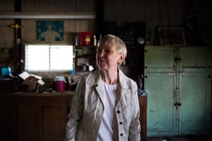 Ginnie Peters returns to the farm workshop in Perry, Iowa where she found her husband Matt’s letter on the night he died.