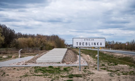 The monument marking the railway siding by the Treblinka death camp, where most of the inhabitants of the Drohiczyn ghetto died. 