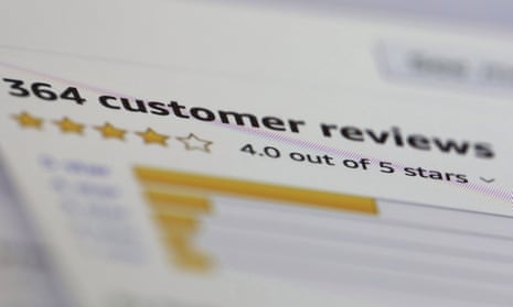 Online customer reviews for a product