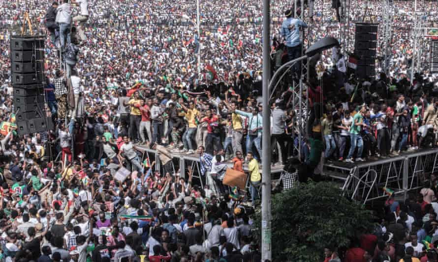 Abiy Ahmed was speaking at a packed Meskel Square in Addis Ababa during the attack.
