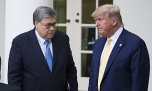 William Barr and Donald Trump: at odds.