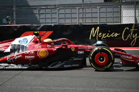 Lewis Hamilton during the third practice session in Mexico City