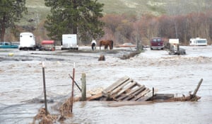 The flooding in the area.