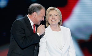 Tim Kaine and Hillary Clinton.