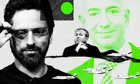 Sergey Brin, Roman Abramovich and Jeff Bezos composite