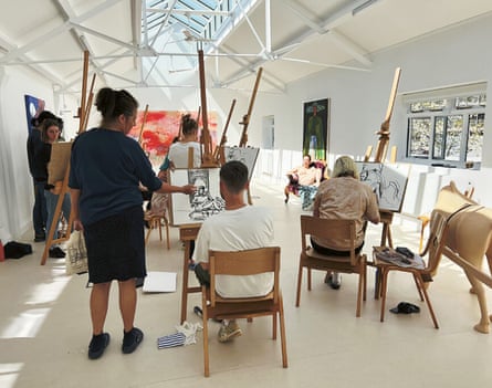 Emin teaching at her Margate studio.