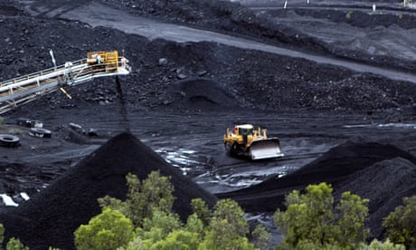 Coal is stockpiled at the Blair Athol mine in the Bowen Basin coalfield near the town of Moranbah, Australia
