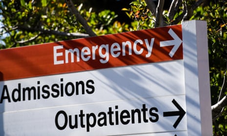 ‘Emergency’ and other signage outside a hospital