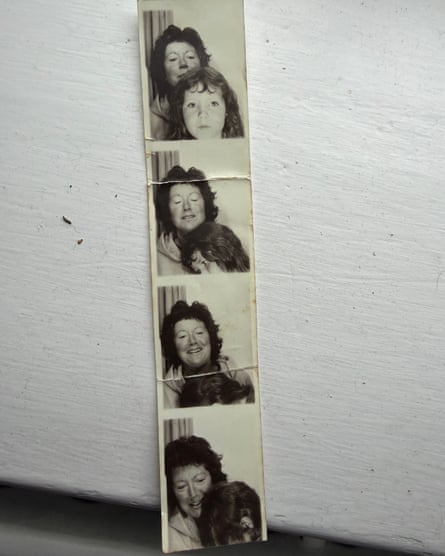 Creased strip of photos of Sara and her mother