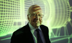 Professor Peter Higgs visits the Science Museum's 'Collider' exhibition in London in 2013.