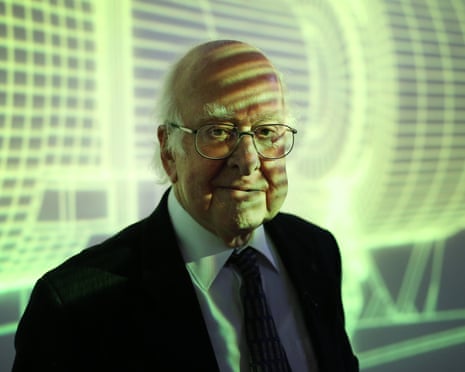 Professor Peter Higgs visits the Science Museum's 'Collider' exhibition in London in 2013.