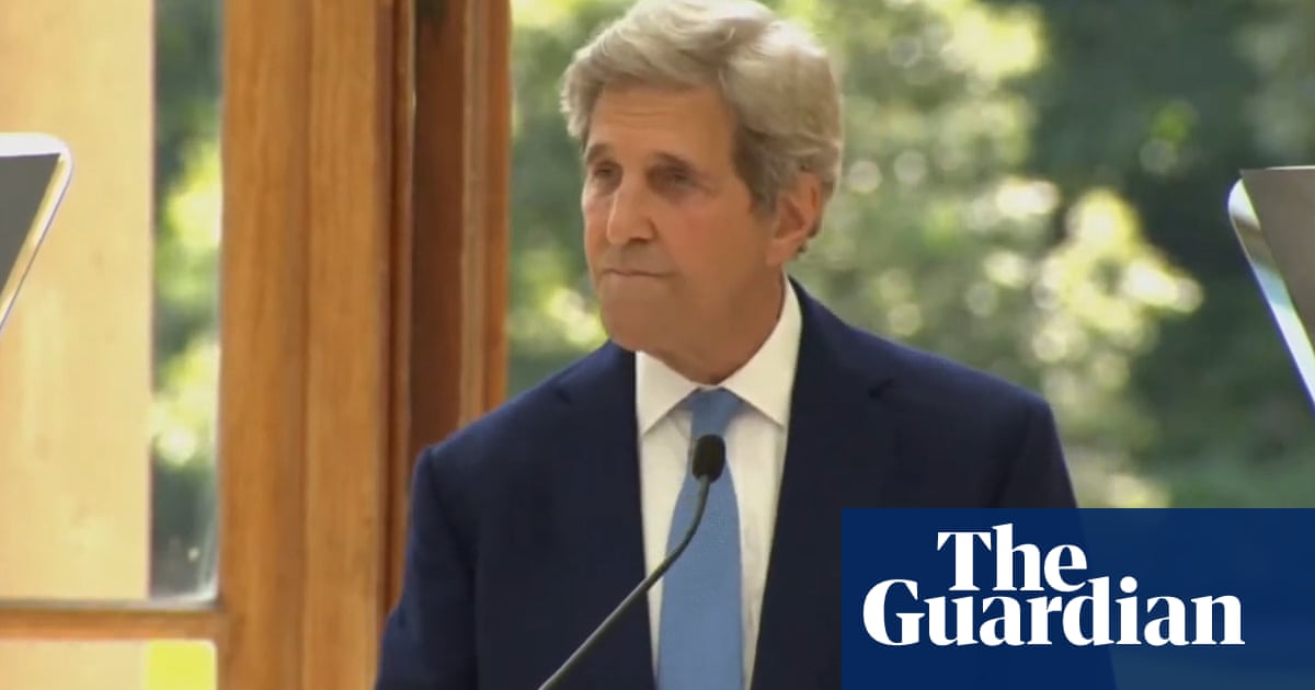 ‘The climate crisis is the test of our times’: John Kerry speaks at Kew Gardens – video