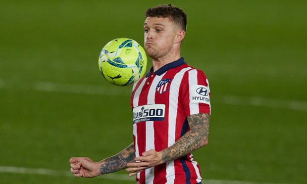 Kieran Trippier in action for Atlético Madrid against Real Madrid this month.