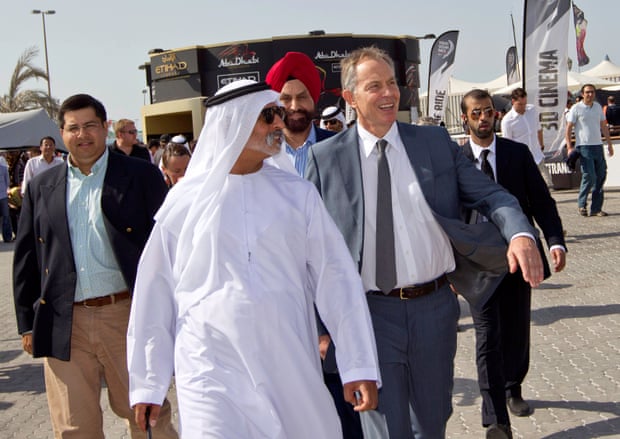 Blair with the United Arab Emirates’ government minister Sheikh Nahyan bin Mubarak Al Nahyan.