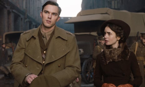 Nicholas Hoult as JRR Tolkien and Lily Collins as his wife Edith in the 2019 film Tolkien.