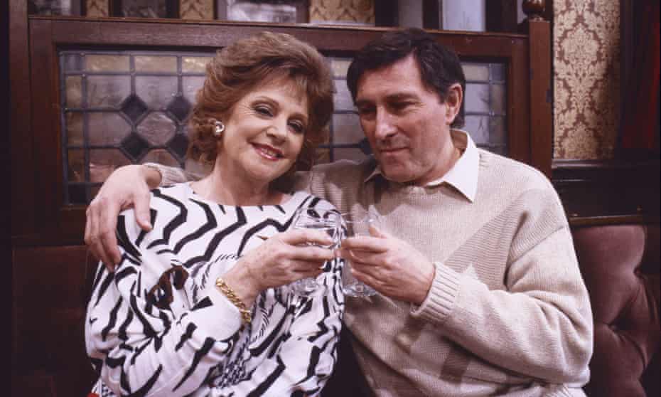 Mark Eden as Alan Bradley with Barbara Knox as Rita Fairclough in a 1989 episode of Coronation Street. Millions of viewers tuned in to see the character make his exit from the soap later that year.