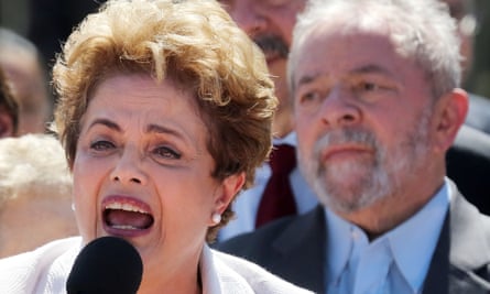Former Brazilian presidents Dilma Rousseff and Luiz Inácio Lula da Silva.