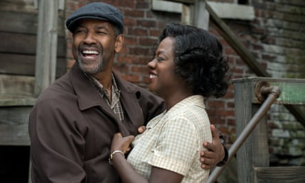 Davis with Denzel Washington in Fences (2016), for which she won a best supporting actress Oscar.