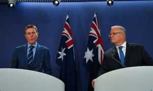 The attorney general, Christian Porter, and the prime minister, Scott Morrison, release a second version of the proposed religious freedom laws amid the bushfire crisis