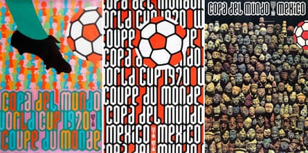 A collection of World Cup 1970 posters designed by Lance Wyman