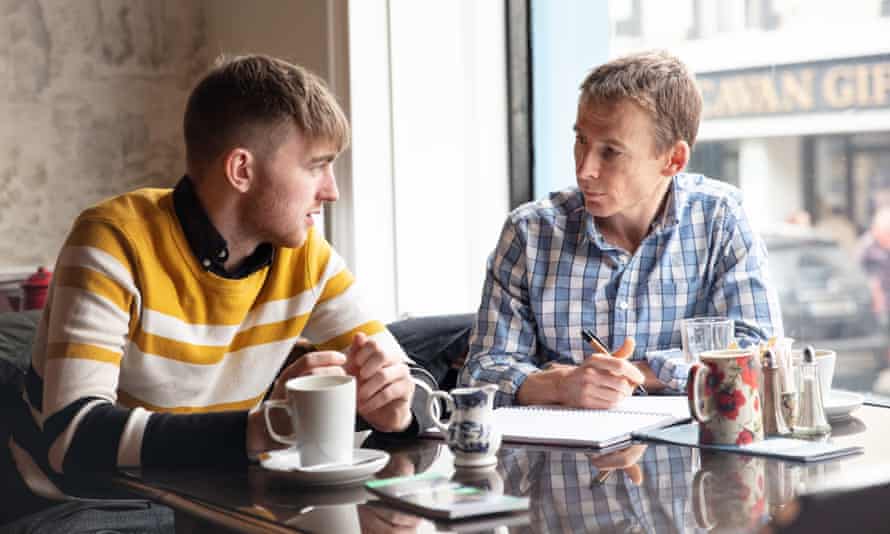 Rory Carroll, the Guardian’s current Ireland correspondent, interviewing Green party general election candidate Tate Donnelly in 2020.