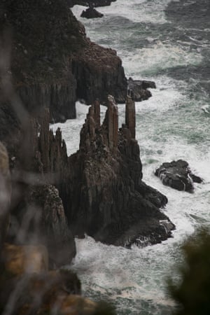 The dolerite rock formations.