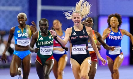 Team GB’s Keely Hodgkinson wins gold in the 800m at the Paris Olympics