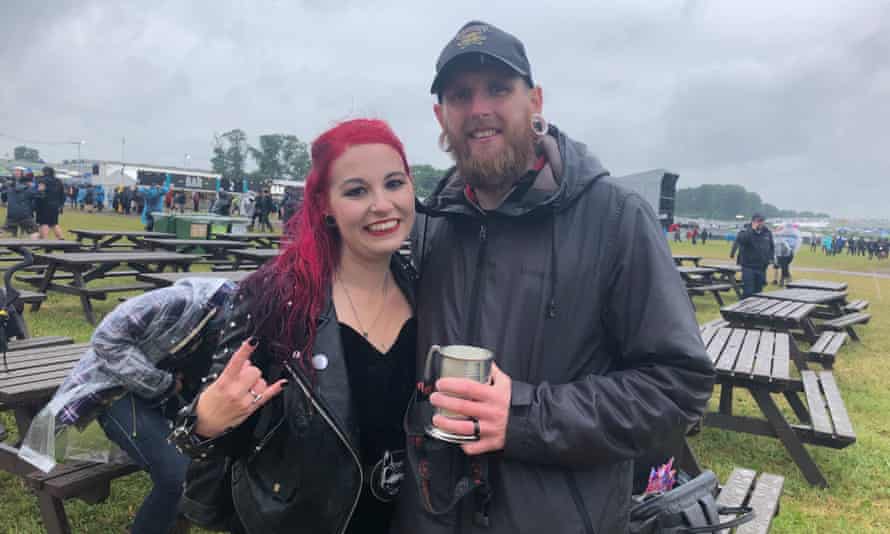 Jamie and Lauren McAloon, who married at the Download pilot festival.