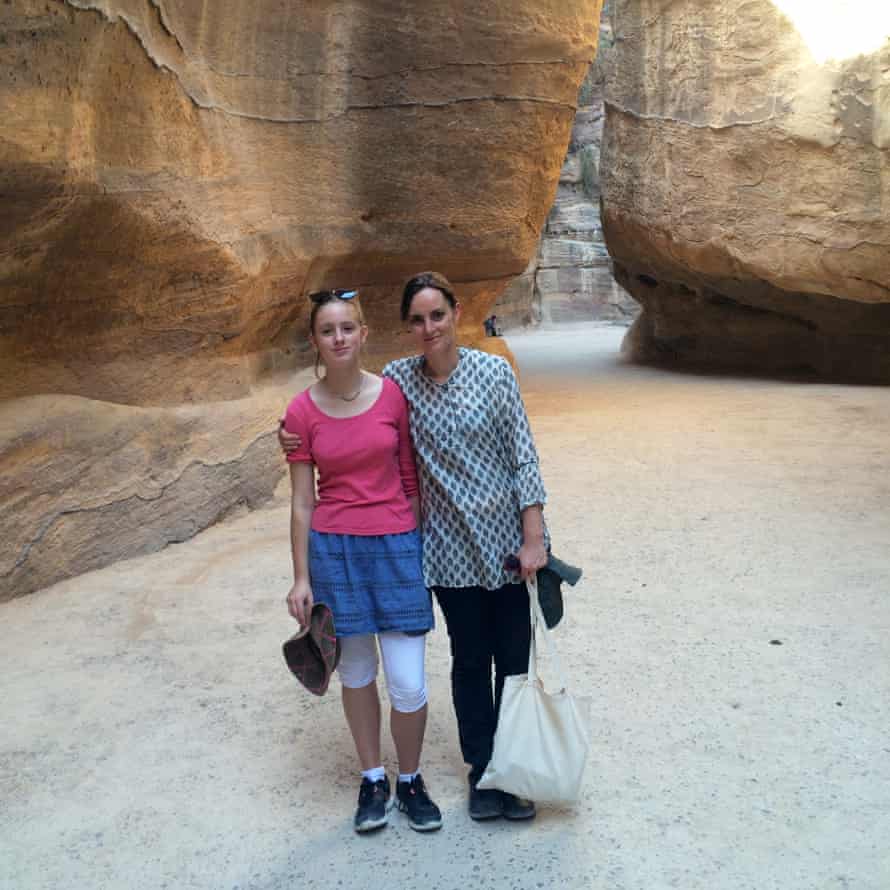 Amelia Gentleman and Rose in Jordan.