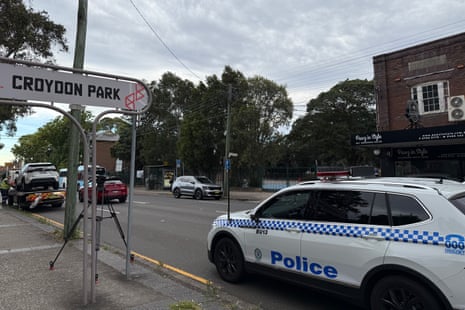 The scene of a shooting in Croydon Park in Sydney