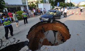 Sinkholes Around The World In Pictures World News The