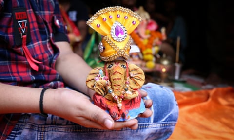 A handmade Ganesh idol