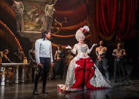 Ivano Turco as Prince Sebastian and Rebecca Trehearn as the Queen in Cinderella.