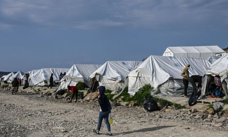 The refugee camp of Kara Tepe in Mytilene on Lesbos