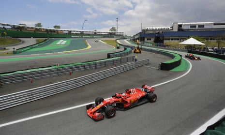 Sebastian Vettel was in second place after first practice at Interlagos before the Brazilian Grand Prix.