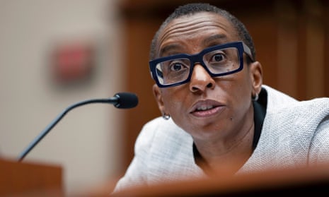 Harvard President Claudine Gay speaks during a hearing of the House Committee on Education on Capitol Hill, Tuesday, Dec. 5, 2023, in Washington, DC.