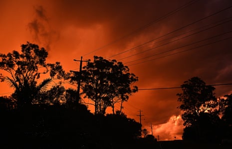 Sunset is seen as a tropical storm passes through Reedy Creek on the Gold Coast Tuesday, December 26, 2023. Severe weather is battering Australia's east coast with thunderstorms and flash flooding expected to continue across NSW, Victoria and Queensland (AAP Image/Dave Hunt) NO ARCHIVING stock, generic, oz stock