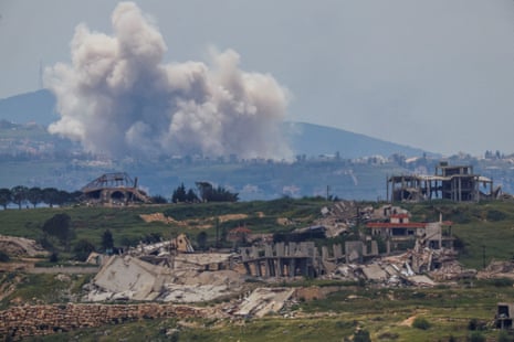 Buildings lie in ruin in southern Lebanon.